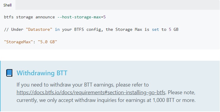 8 - استخراج btt بااجرای هاست ذخیره سازی فایل BTFS روی شبکه BTFS