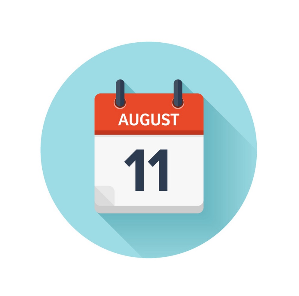 august 11 flat daily calendar icon date vector 17633900 - رویداد های کریپتو و بلاکچین 21 مرداد (11 آگوست)