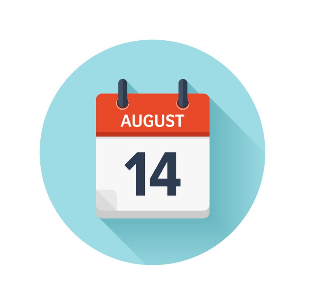 august 14 flat daily calendar icon date vector 17633925 1 - رویداد های کریپتو و بلاکچین 24 مرداد (14 آگوست)