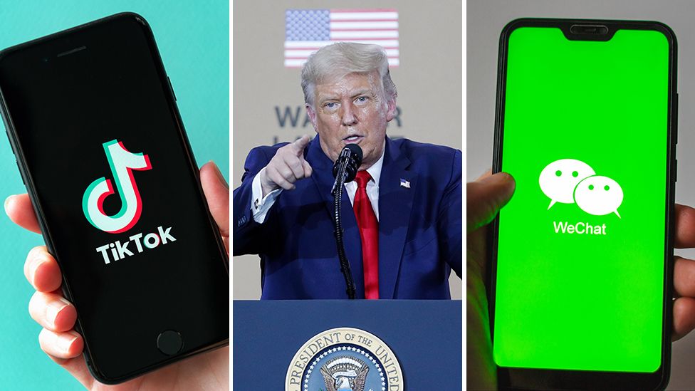 trump tt wc - ممنوعیت دانلود اپلیکیشن های TikTok و WeChat از یکشنبه30 شهریور