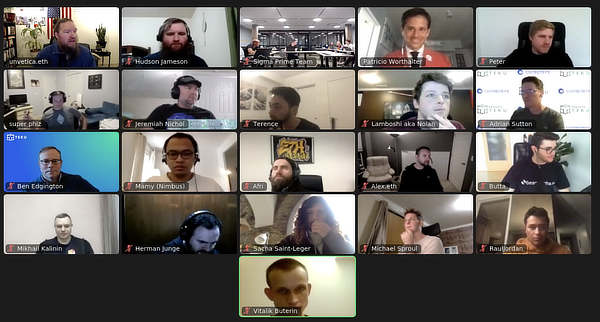 ethereum2.0 launch livestream participants dec 1 2020 - خبر فوری: اتریوم 2.0 با موفقیت راه اندازی شد!