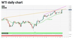 چارت نفت 2 300x167 - تحلیل تکنیکال نفت وست تگزاس اینترمدیت (WTI)؛ چهارشنبه ۱۷ دی