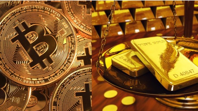 طلا بیتکوین - ارزش بازار بیت کوین به 10 درصد کل ارزش بازار طلا رسید