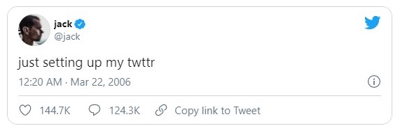 توییت دورسی - جک دورسی اولین توییت خود را به صورت یک توکن NFT به فروش گذاشت