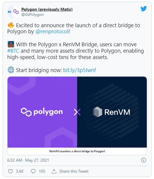 POLYGON - با افت بازار، Ren نقدینگی دیفای را با ادغام Polygon و Fantom تقویت می کند!