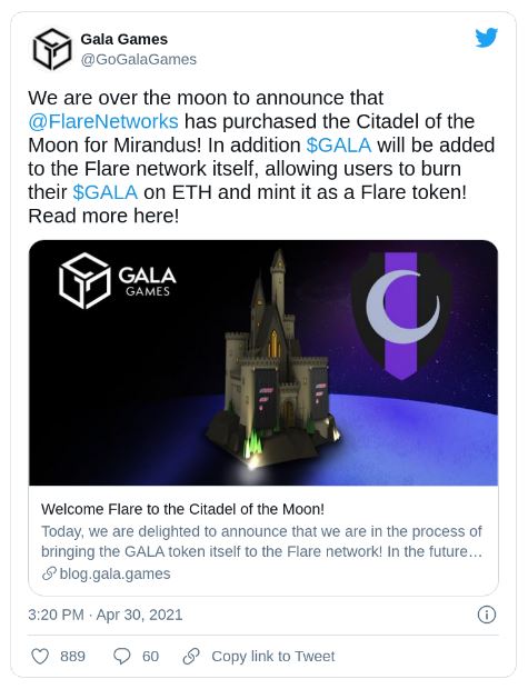 gala game - گسترش همکاری شبکه Flare با Gala Games و خرید توکن های NFT!