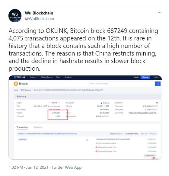 Wu - تعداد تراکنش های بیت کوین، امروز به اوج تاریخی خود رسید!
