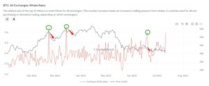 CryptoQuant 300x124 - افزایش 0.59 درصدی نسبت مبادلات بیت کوین از سوی نهنگ ها و احتمال پیامدی ناخوشایند