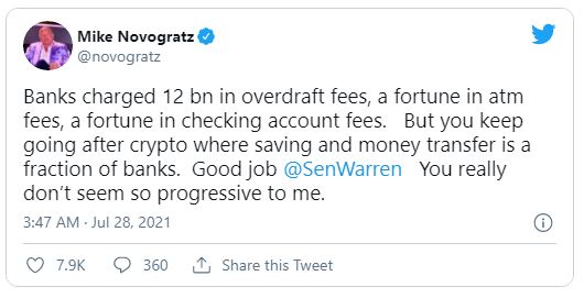 Novogratz 1 - واکنش گارلینگهاوس و نووگراتز نسبت به فشار وارن برای قانون گذاری ارزهای رمزپایه!