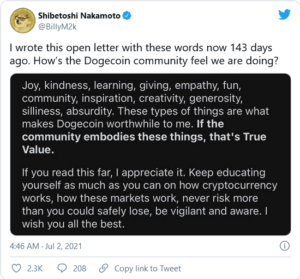 Screenshot 2021 07 03 at 12 07 10 These Are Top Things Elon Musk Likes About Dogecoin Community 300x279 - موارد شاخصی که ایلان ماسک در مورد جامعه دوج کوین دوست دارد