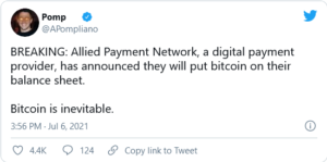 Screenshot 2021 07 06 at 18 22 55 Allied Payment Network to Add Bitcoin to Its Corporate Treasury as It Partners with NYDIG 300x149 - شبکه پرداخت Allied برای افزودن بیت کوین به خزانه شرکتیشان با NYDIG همکاری کرد