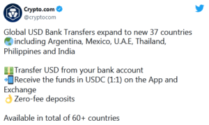 Crypto.com  300x179 - صرافی Crypto.com حساب SWIFT را برای حواله های بانکی جهانی USD معرفی کرد