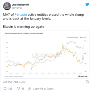 Screenshot 2021 08 02 at 19 52 48 Bitcoin Likely to Hit New All Time Highs in the Near Future Key Metrics Say CryptoQuant 300x300 - با توجه به معیارهای کلیدی، بیت کوین به احتمال زیاد در آینده نزدیک سطح تاریخی جدیدی را ثبت خواهد کرد