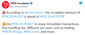 TRC20 USDT 300x124 - میزان USDT در گردش شبکه TRC20، از میزان USDT در ERC20 پیشی می گیرد