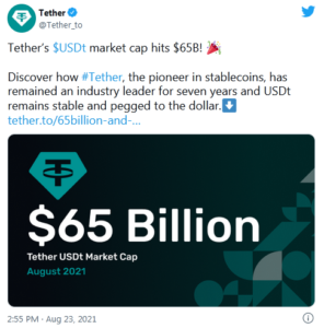 Tethers USDT Market 296x300 - ارزش بازار USDT به 65 میلیارد دلار می رسد