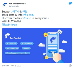 2021 11 15 10 36 45 First ever Decentralized Wallet for Filecoin Ecosystem  Introducing Fox Wallet — 300x275 - کیف پول Fox، اولین کیف پول غیرمتمرکز برای اکوسیستم Filecoin