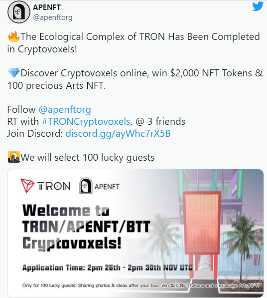 2021 12 05 10 57 22 Tron Builds First Ever Ecological Complex in Cryptovoxels Metaverse Brave - ترون اولین مجتمع اکولوژیک را در متاورس Cryptovoxels می سازد