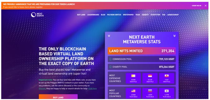 توکن 1 - راه اندازی IDO متاورس Next Earth، در لانچ پد بومی خود!