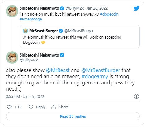 دوجکوین 4 - پذیرفتن احتمالی دوج کوین به عنوان روش پرداخت توسط MrBeast Burger!