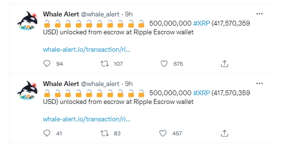 2022 01 01 17 48 17 Ripple Unleashes 1 Billion XRP from Escrow as 2022 Kicks Off - ریپل با شروع 2022، 1 میلیارد XRP را از کیف پول امانی خود آزاد می کند