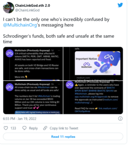 Screenshot 2022 01 20 at 09 08 55 Multichain Hack Worsens as Loss of Funds Reaches 3M Report 264x300 - هک 3 میلیون دلاری از پلتفرم Multichain