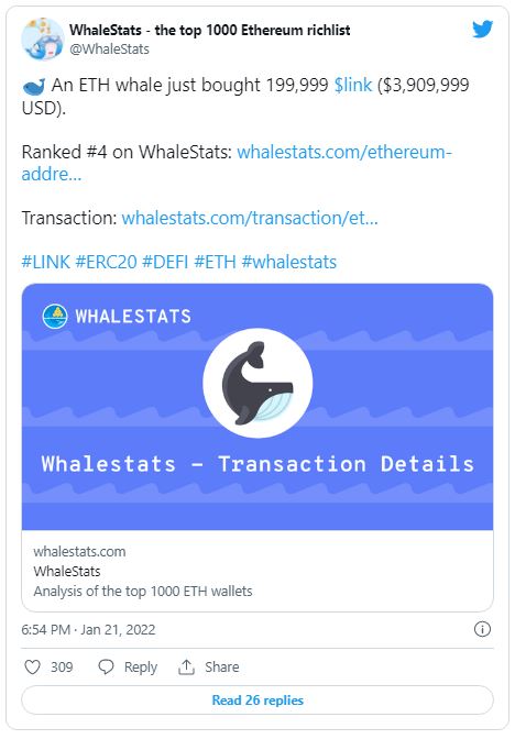 WhaleStats - چین لینک، پالی گان را از جایگاه پرمعامله ترین کوین، خارج کرده است!