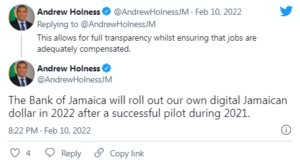 20 Jamaica 1 300x160 - نخست وزیر جامائیکا گفت که دلار دیجیتال را در سال 2022 راه اندازی می کند