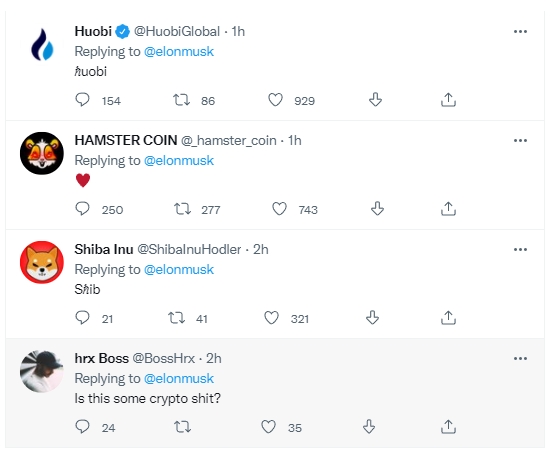 2022 02 22 16 57 24 New Elon Musk Tweet Leaves SHIB Army and Huobi Puzzled - توییت جدید ایلان ماسک باعث سردرگمی ارتش SHIB و Huobi شد