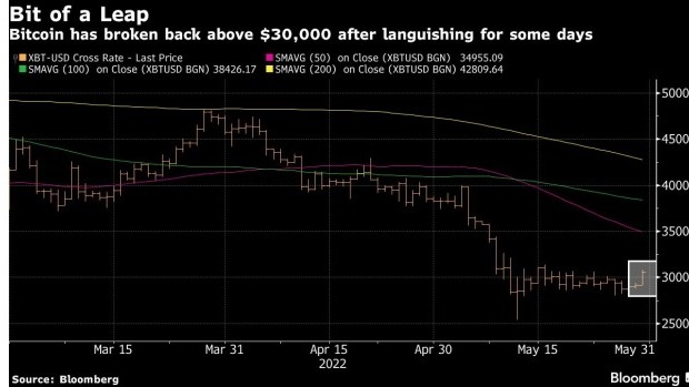 screenshot www.bnnbloomberg.ca 2022.05.31 08 29 34 - با برداشته شدن محدودیت‌های کووید-19 در چین، بیت کوین در بالای سطح 30000 دلاری به صعود خود ادامه می دهد