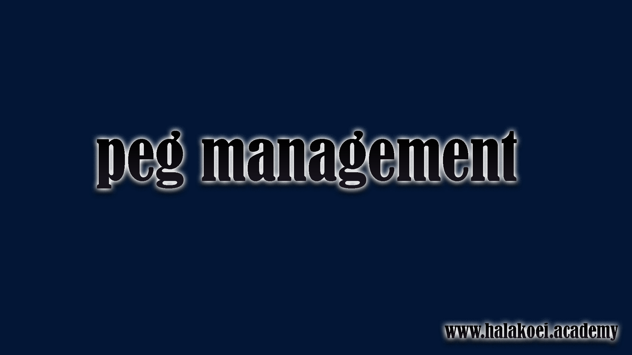 peg management