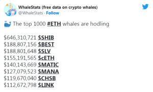 00 SHIB Beats 1 300x180 - میم کوین SHIB رمزارزهای MATIC ،LINK و MANA را به عنوان دارایی شماره 1 نهنگ ها شکست داد