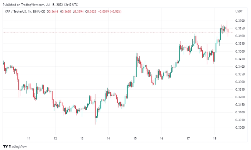 2022 07 18 17 46 01 XRP Beats Binance USD by Market Cap Leaves Cardano and Solana in Dust - ریپل توانست از لحاظ مارکت کپ از بایننس USD، کاردانو و سولانا پیشی بگیرد