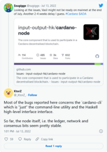 Screenshot 2022 07 14 at 08 46 23 Cardano Vasil Developer Debunks Possibility of Likely Delay 211x300 - توسعه دهنده کاردانو احتمال تاخیر در اجرای هاردفورک را رد می کند