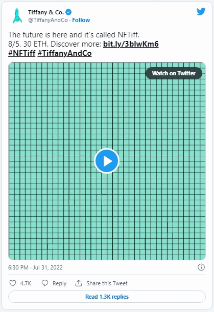 2022 08 02 16 25 31 CryptoPunk Ethereum NFT Sales Jump 248 After Tiffany Launch Decrypt - رشد 248 درصدی فروش NFTهای CryptoPunk پس از عرضه Tiffany