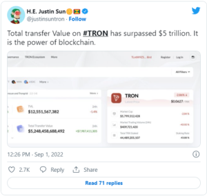 Screenshot 2022 09 02 085612 300x285 - دستیابی بلاکچین ترون به نقطه های عطف جدید